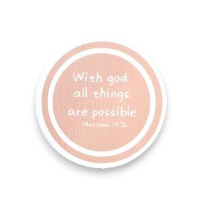 Sticker Bundles 12x$6 Religious Christian Bible Verse Mathew 19:26